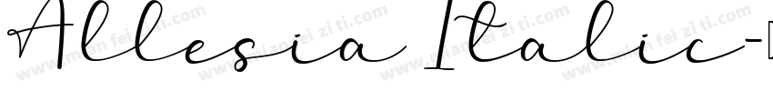 Allesia Italic字体转换